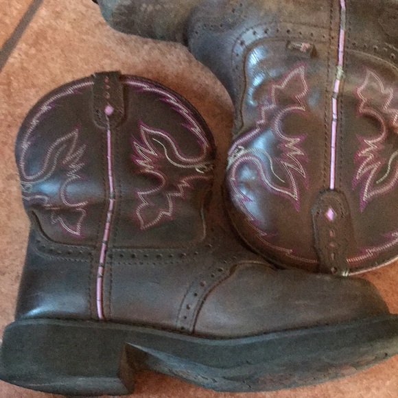 JUSTIN LEATHER BOOTS SIZE 6.5B - Picture 14 of 16